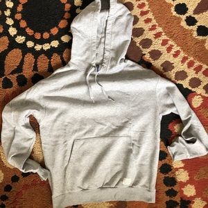 H&M: Hoodie/sweatshirt-gray, light heather. Size L